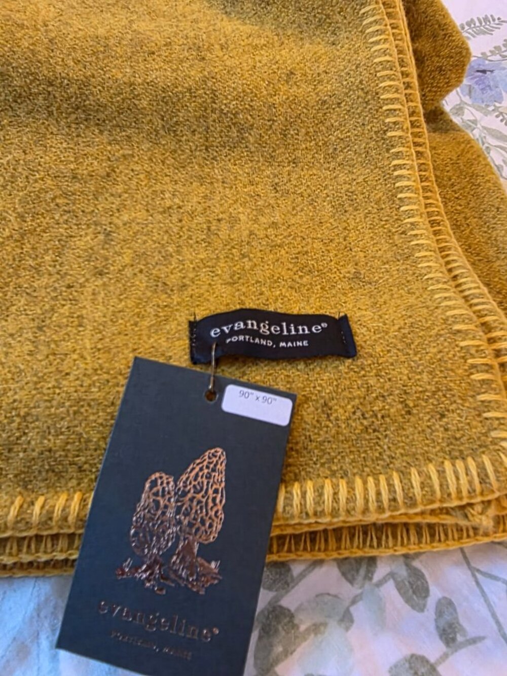 90X90 Full/Queen Blanket, Lambswool, Chartreuse